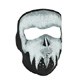 FULL MASK, NEOPRENE, GLOW IN THE DARK, GREY SKULL